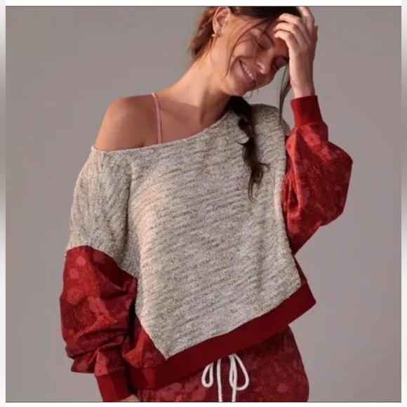 NWT SATURDAY SUNDAY Anthropologie Women's  XL  Flora Printed Sweatshirt - Picture 1 of 3